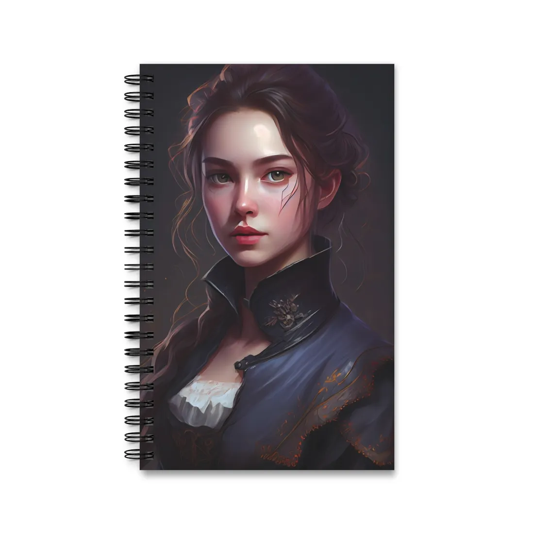 Dramatic Portrait of an Astonishing Woman - Spiral Notebook
