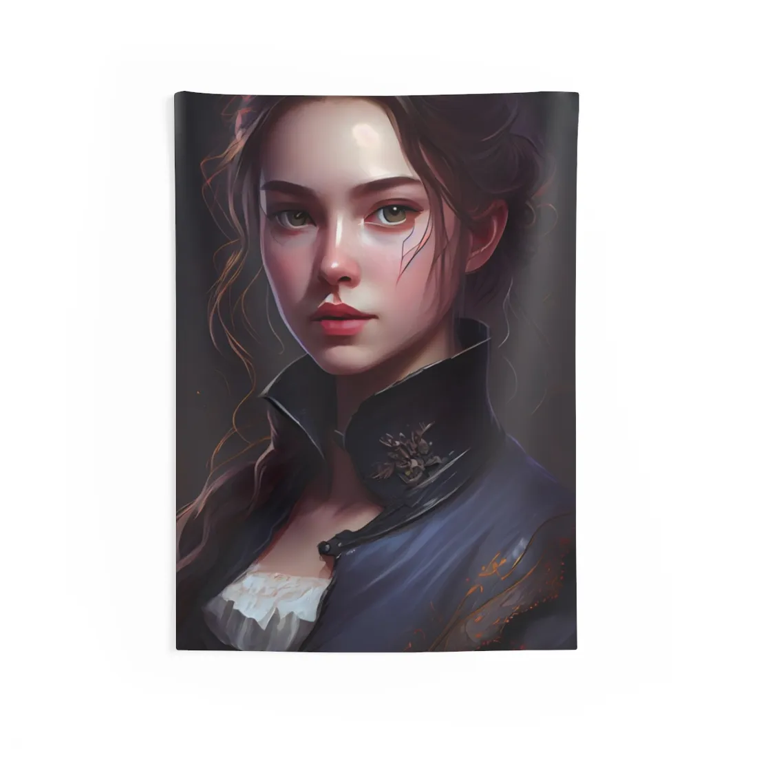 Dramatic Portrait of an Astonishing Woman - Wall Tapestry