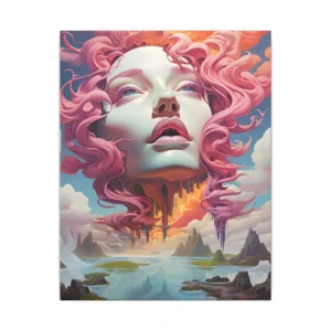 Floating Face Dreamscape Canvas Print