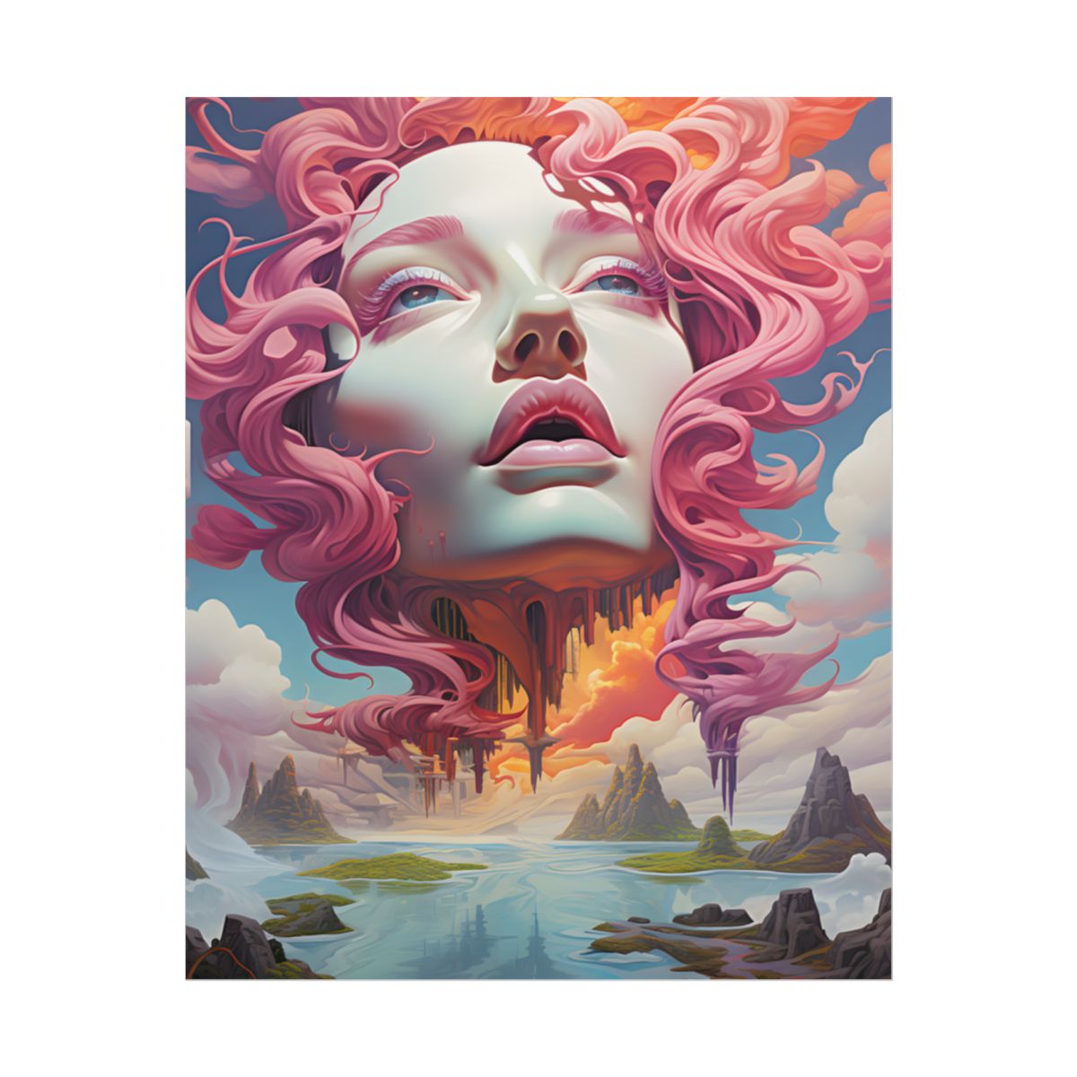 Dreamlike Vortex: Abstract Surreal Scene Art - Poster