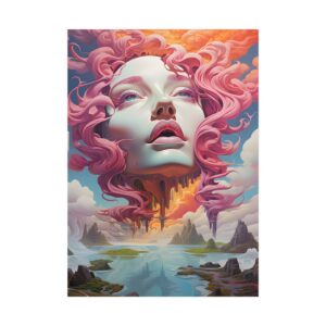 Floating Face Dreamscape Poster