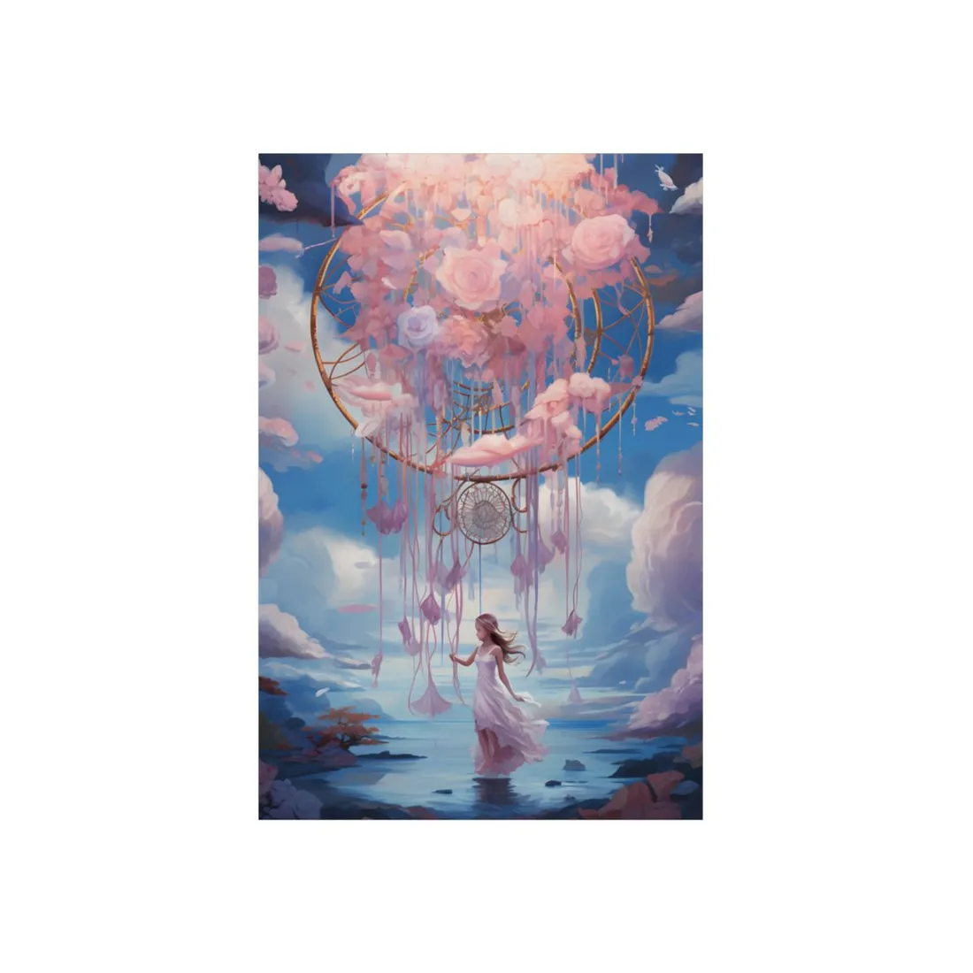 Dreamscape of Whispers: Ethereal Realm - Metal Poster