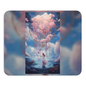 Woman Under Pink Dreamcatcher Mouse Pad