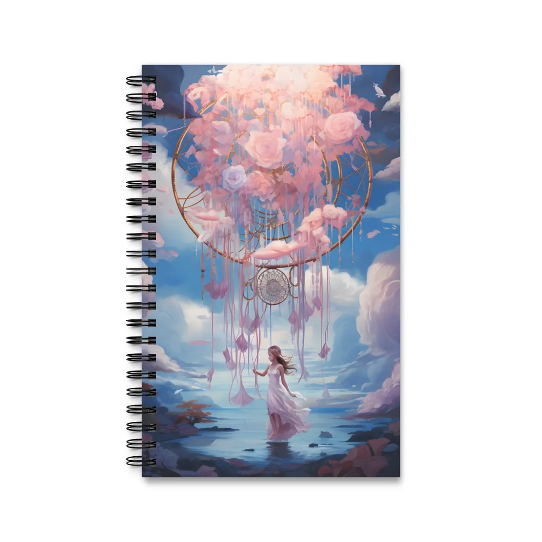 Dreamscape of Whispers: Ethereal Realm - Spiral Notebook