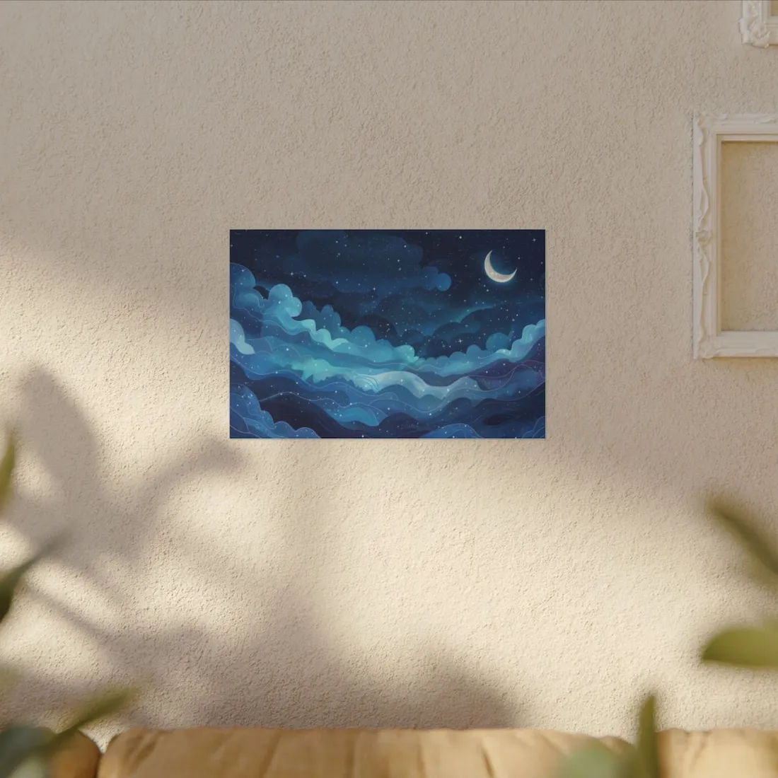 Dreamy Night Sky: Celestial Wonders Unfurl - Canvas