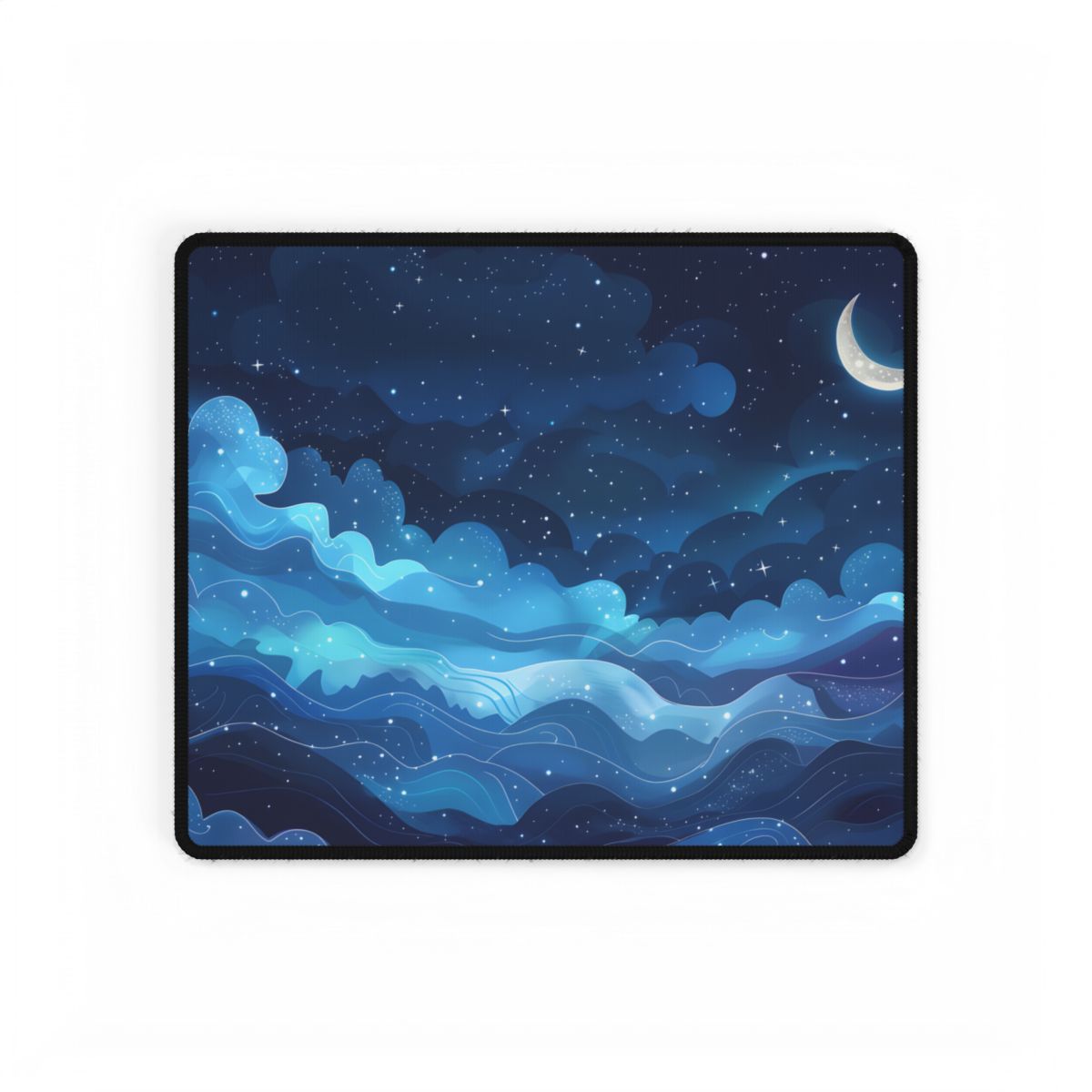 Dreamy Night Sky: Celestial Wonders Unfurl - Desk Mat