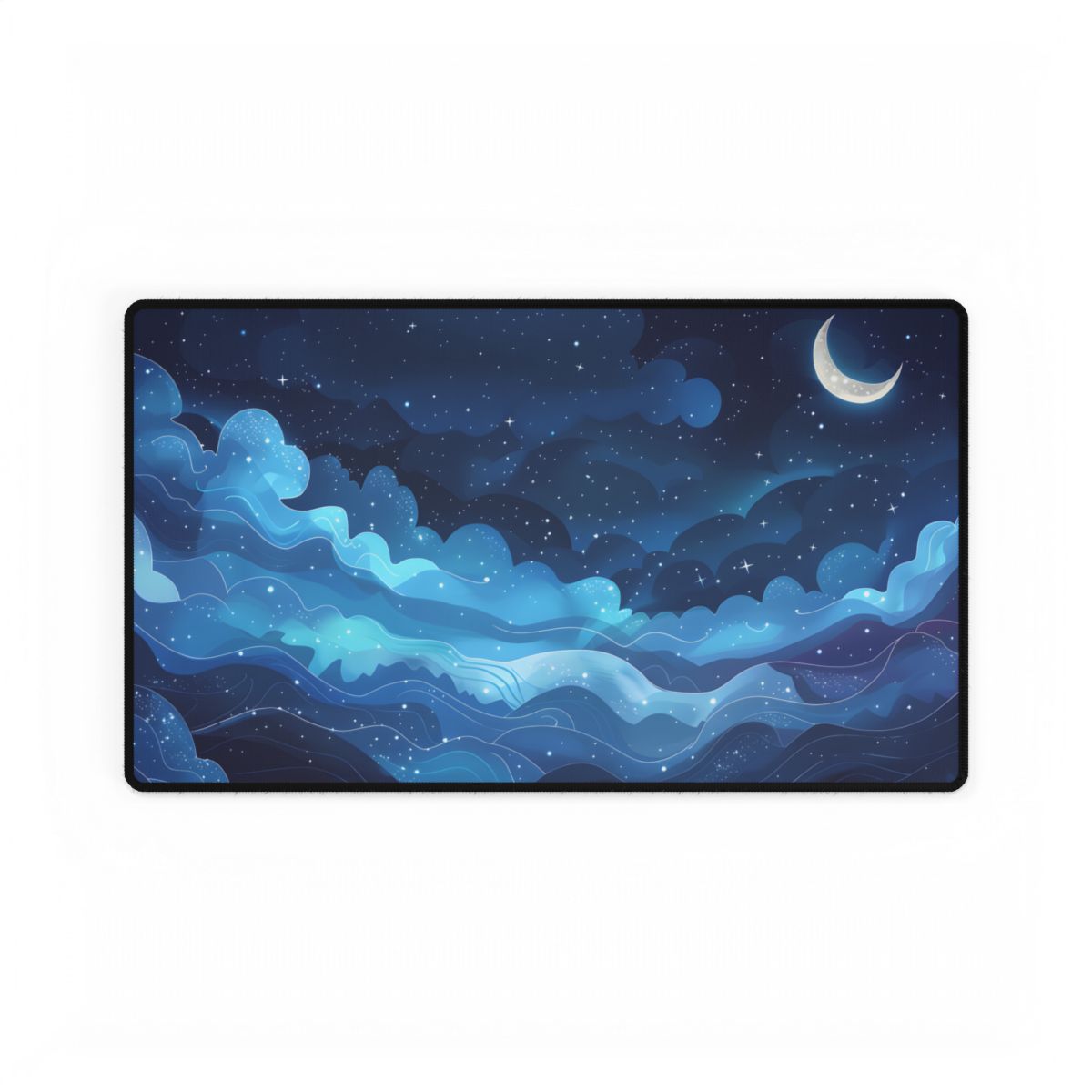 Dreamy Night Sky: Celestial Wonders Unfurl - Desk Mat
