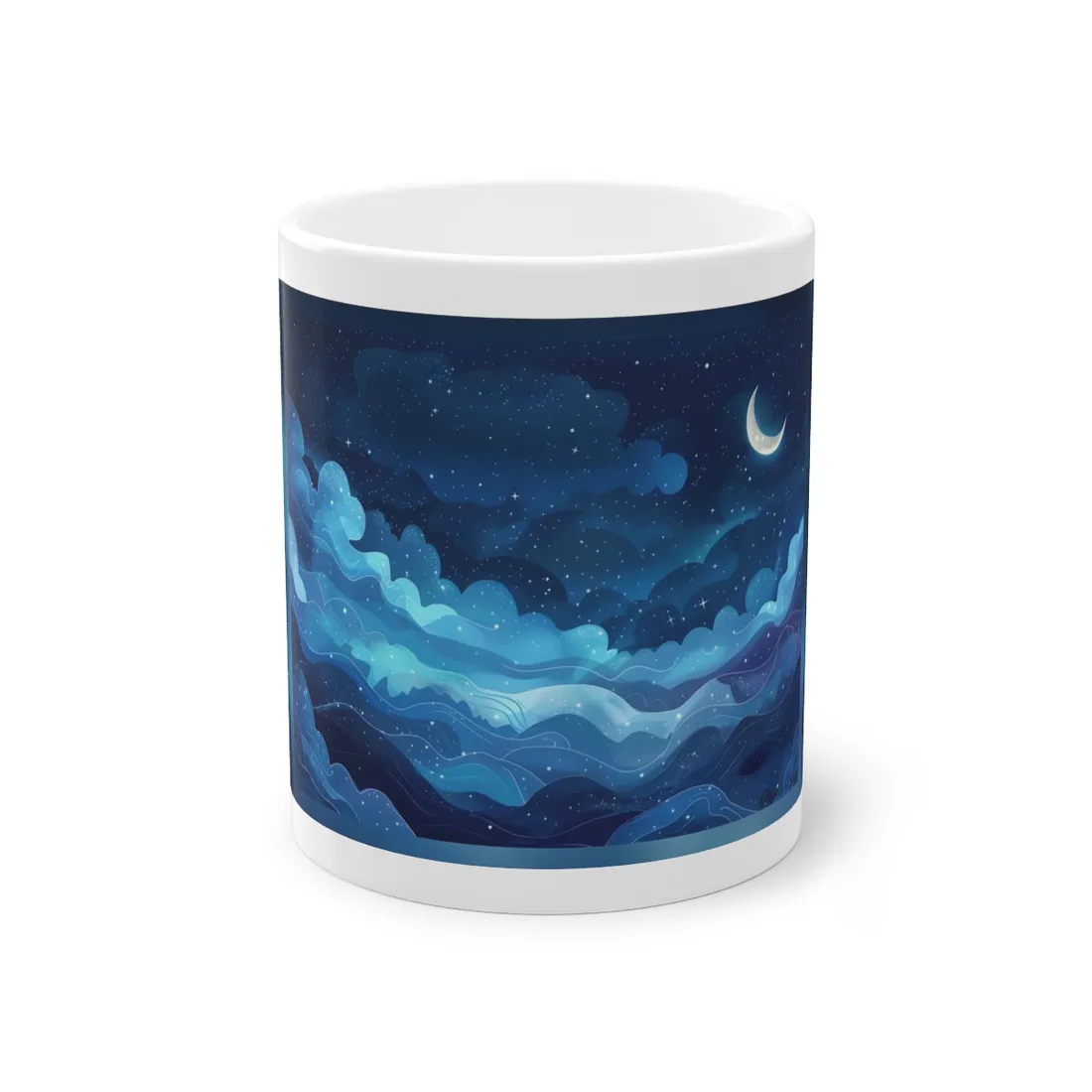 Dreamy Night Sky: Celestial Wonders Unfurl - Mug