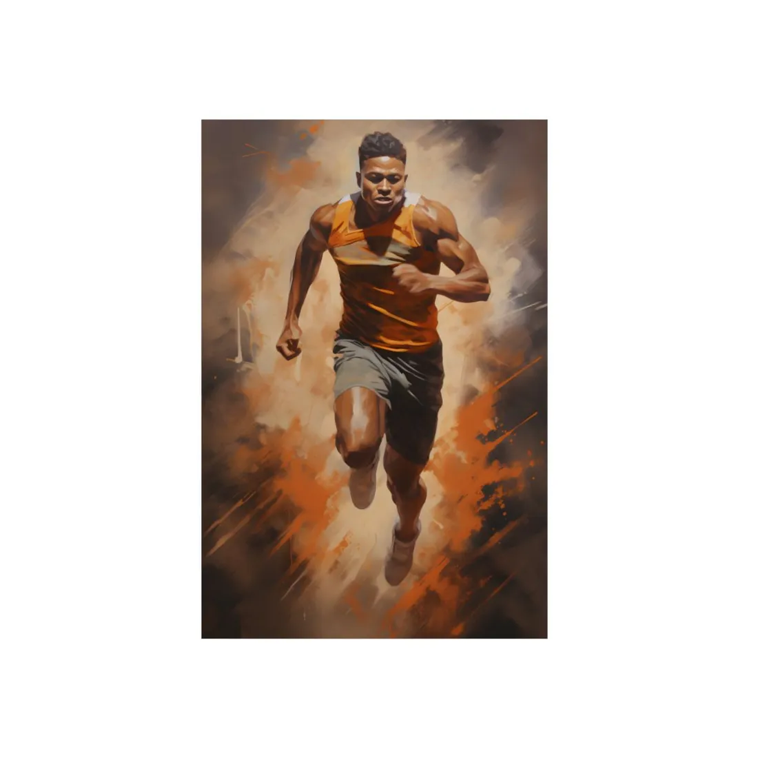 Driven Sprinter: Dynamic Outdoor Running - Metal Poster