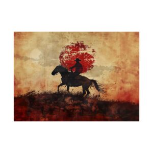 Rider Against Red Sun Poster