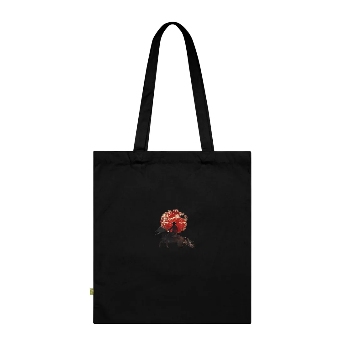 Dynamic Rodeo Scene: Earthy Tones of a Thrilling Ride - Tote Bag (Black)