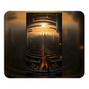 Futuristic City at Sunset Mouse Pad