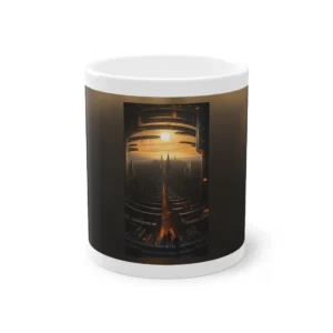 Futuristic City at Sunset Mug