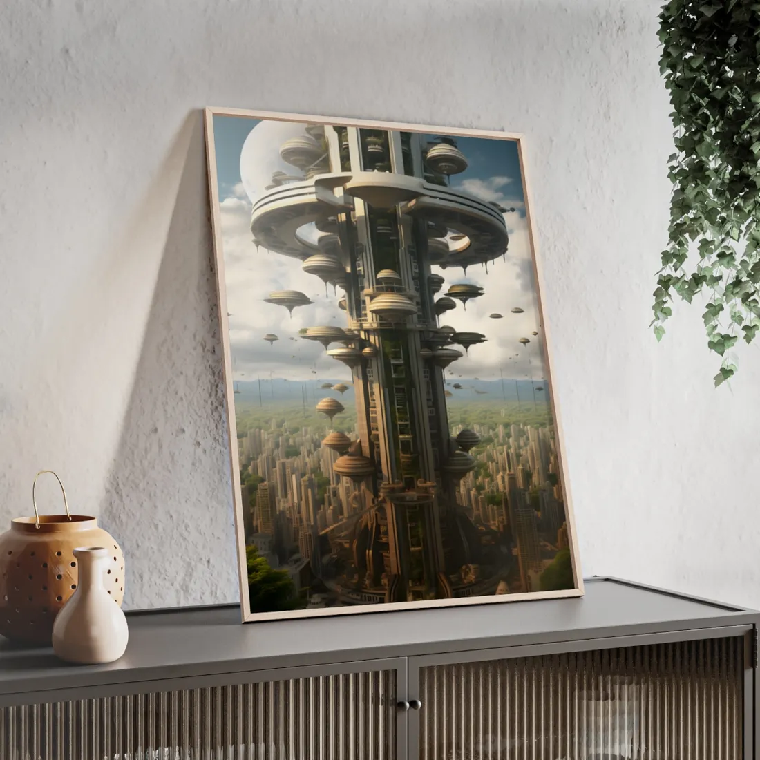 Dystopian Utopia Night: Community in City Public Space - Framed Poster