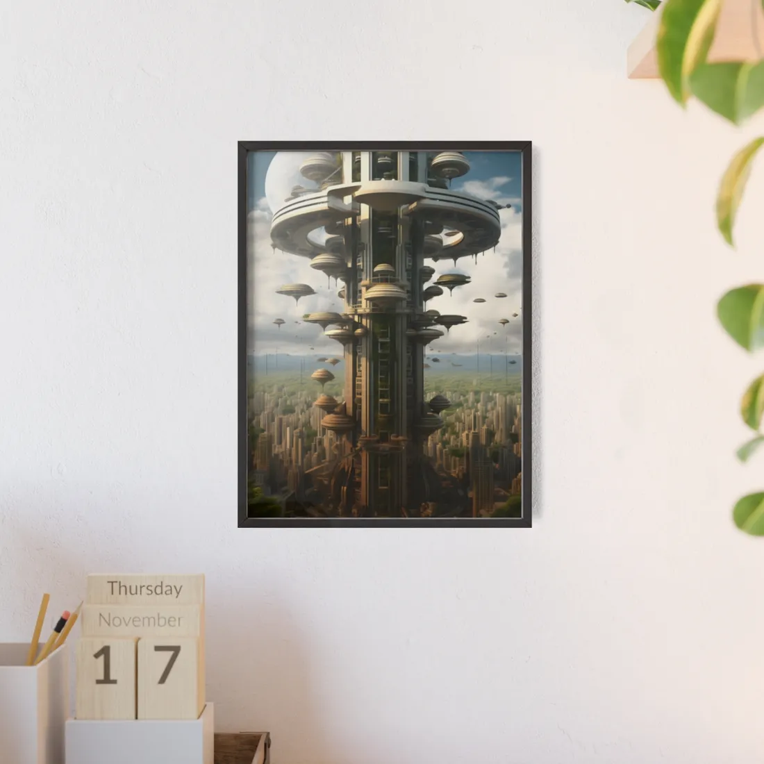 Dystopian Utopia Night: Community in City Public Space - Framed Poster