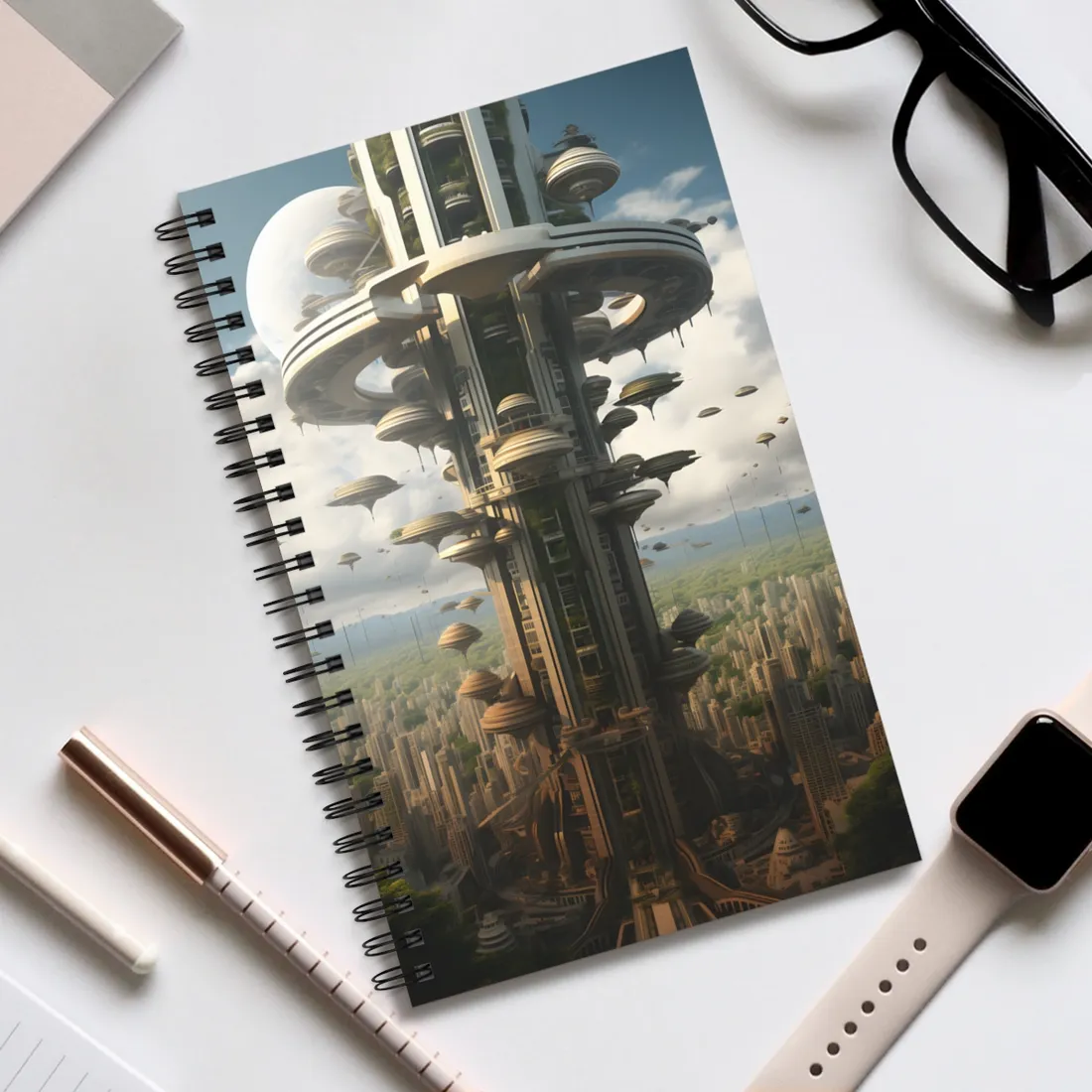 Dystopian Utopia Night: Community in City Public Space - Spiral Notebook