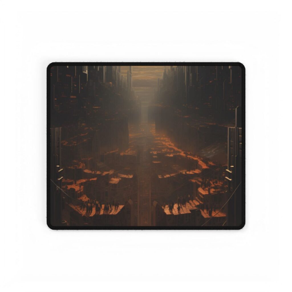 Dystopian Utopia: Opposite Worlds in Harmony - Desk Mat