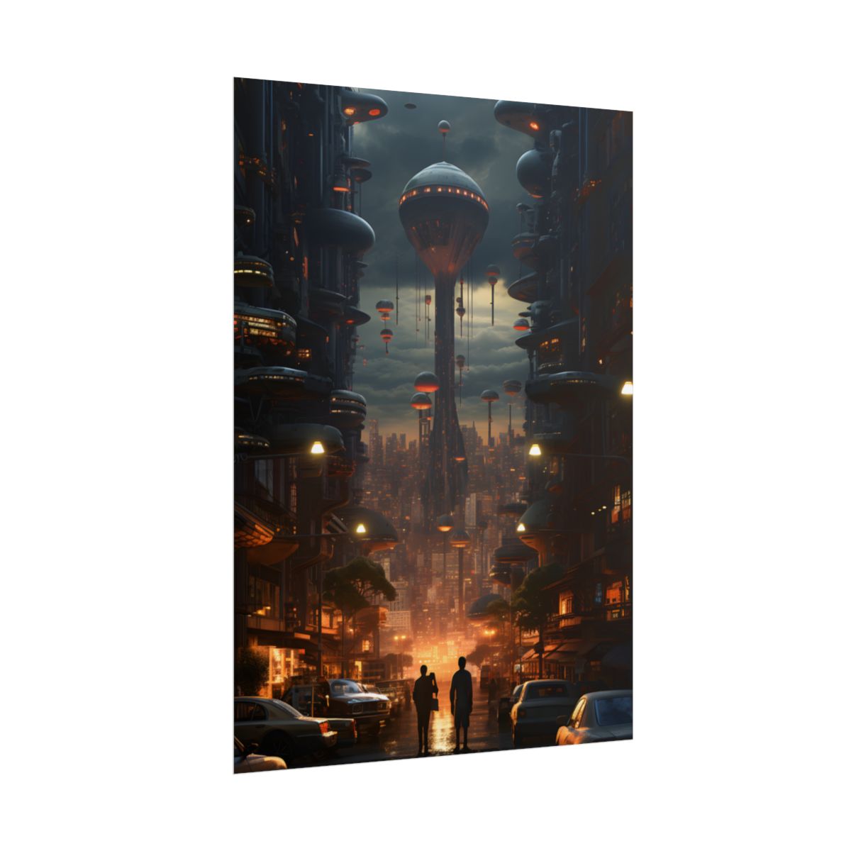 Dystopian Utopia: Perfect Urban Landscape Artwork - Poster