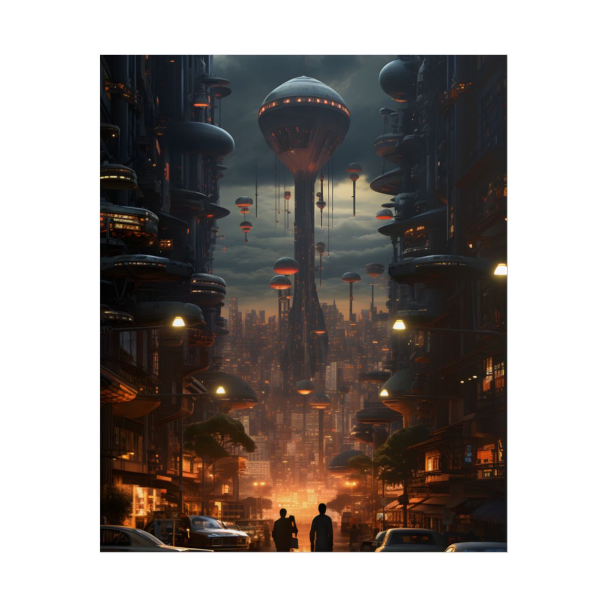 Dystopian Utopia: Perfect Urban Landscape Artwork - Poster