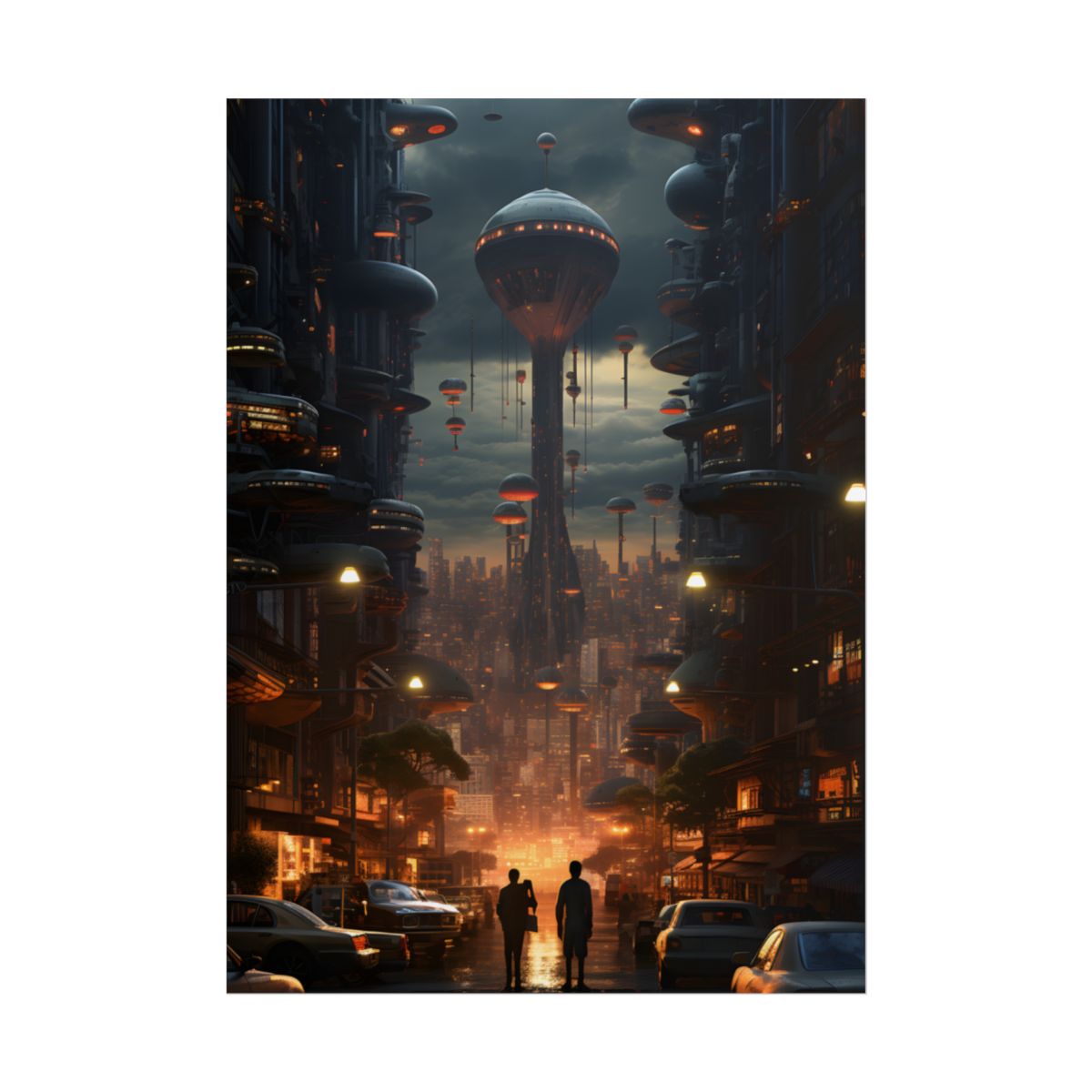 Dystopian Utopia: Perfect Urban Landscape Artwork - Poster