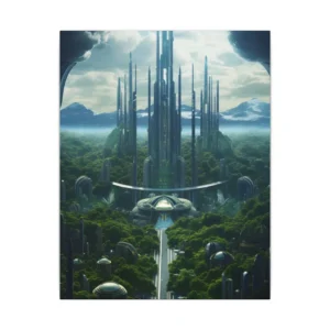 Utopian Forest Skyline Canvas Print