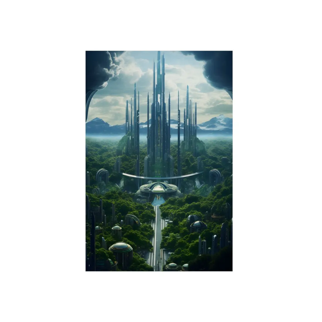 Dystopian Utopia: Perfect Yet Oppressive Society - Metal Poster