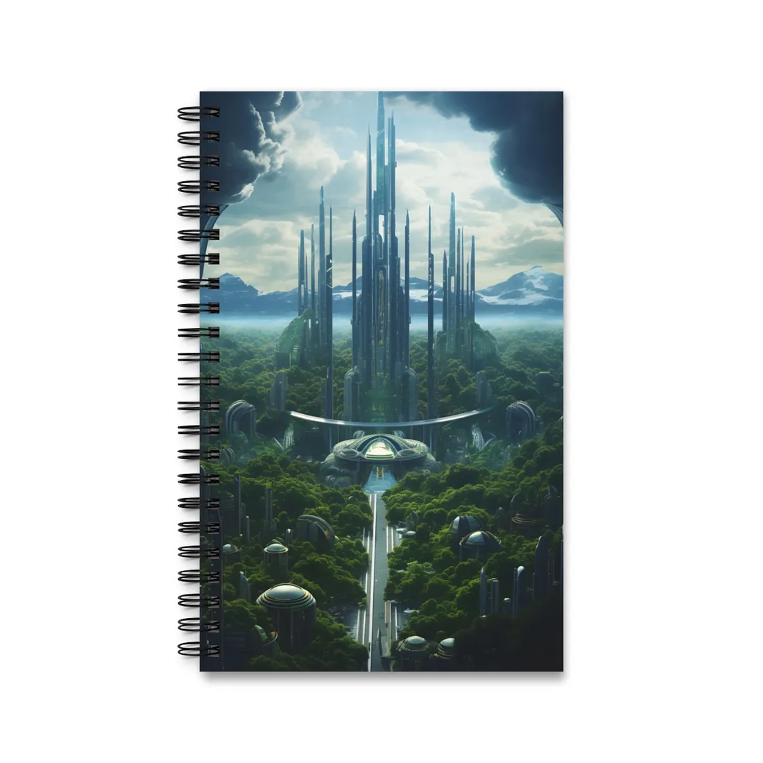 Dystopian Utopia: Perfect Yet Oppressive Society - Spiral Notebook