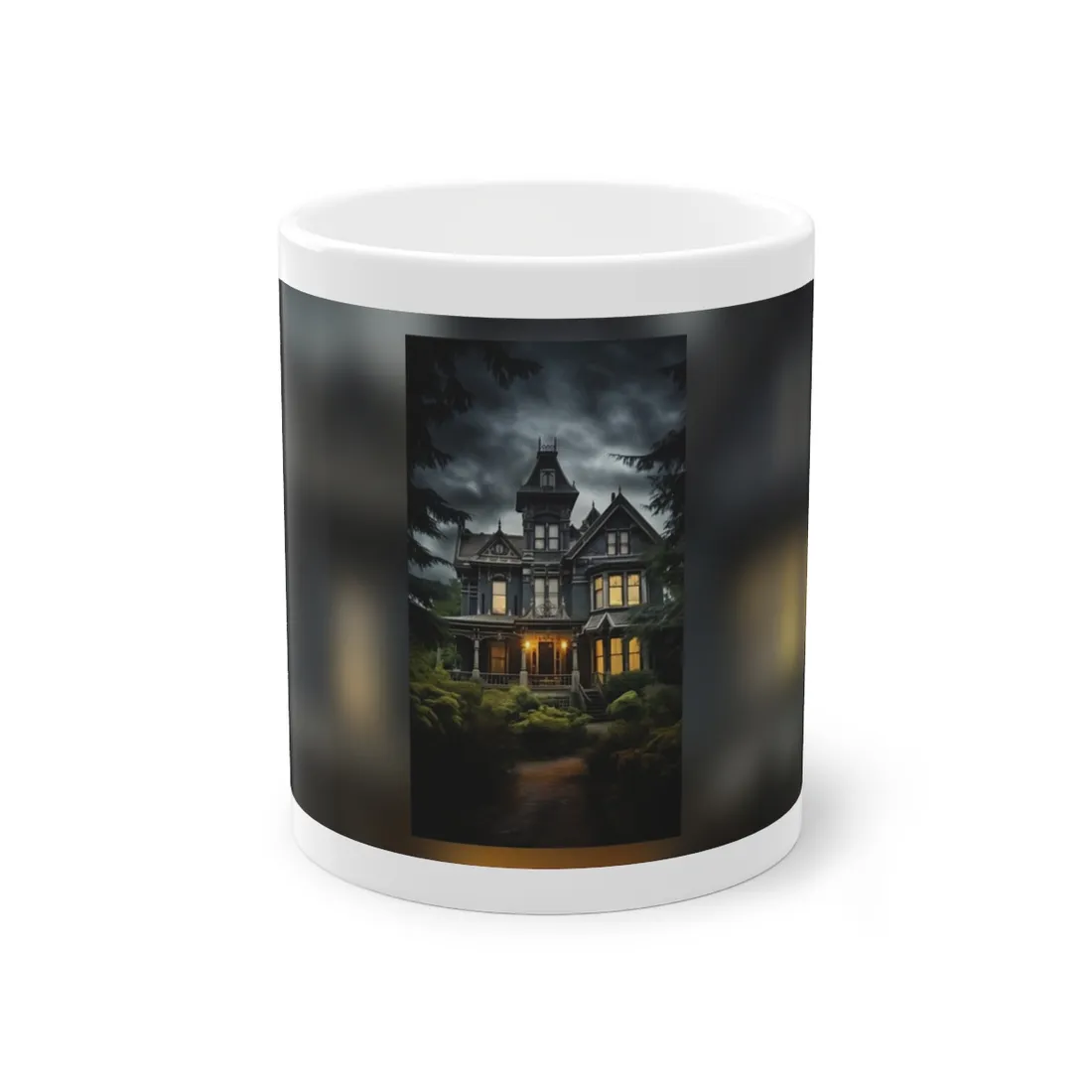Eerie Shadows of a Haunted Victorian - Mug