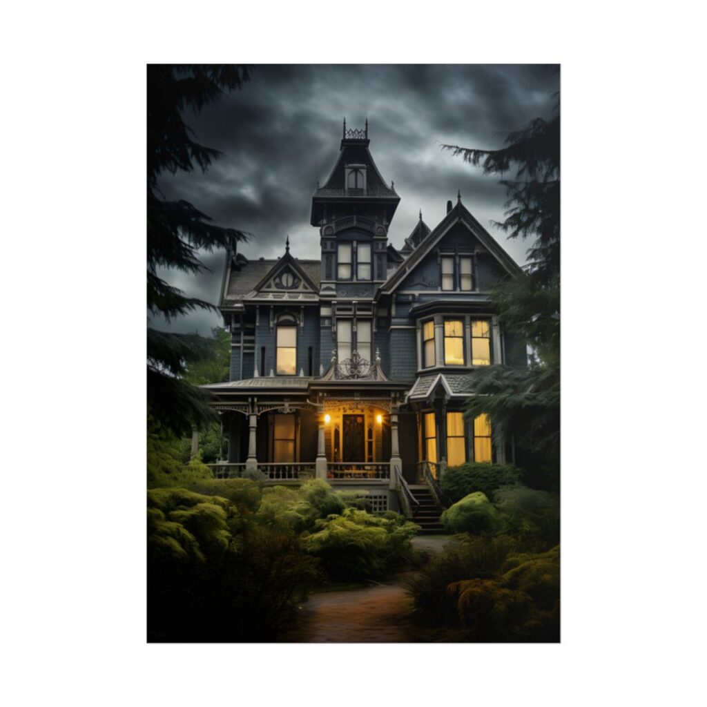 Eerie Shadows of a Haunted Victorian - Poster
