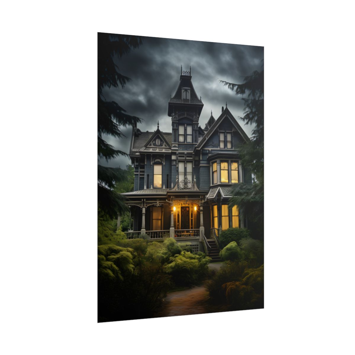 Eerie Shadows of a Haunted Victorian - Poster