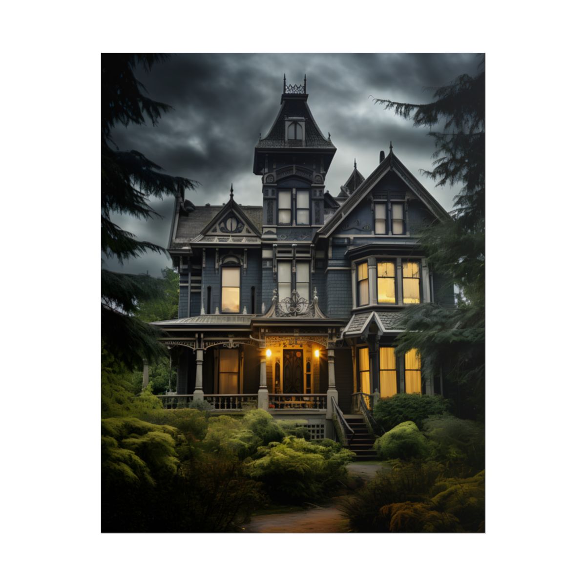 Eerie Shadows of a Haunted Victorian - Poster