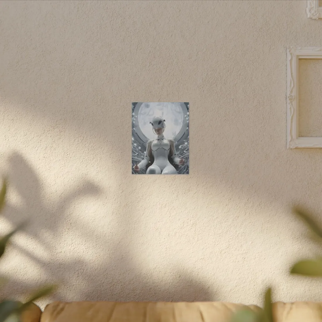 Elderly Man Connected: Medical Technology Web - Canvas