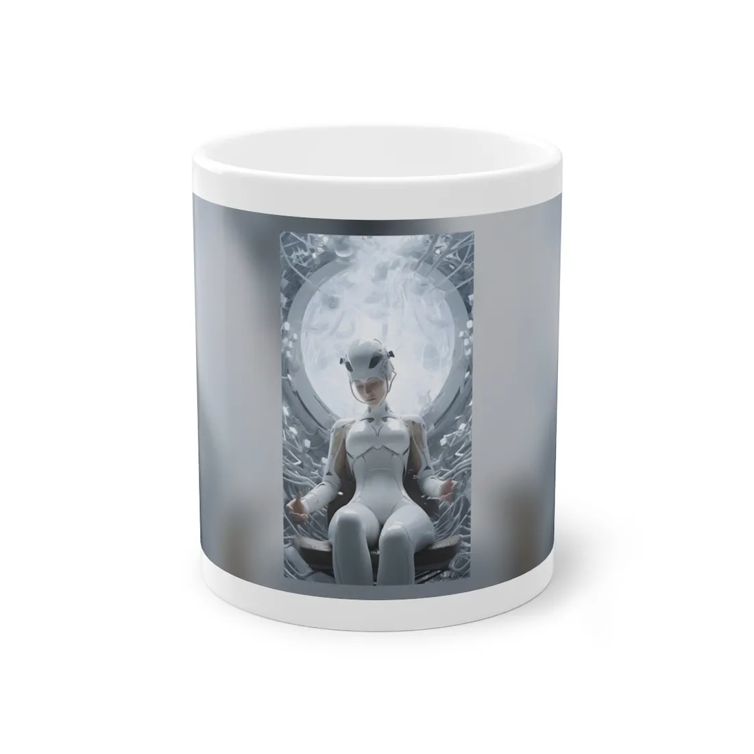 Elderly Man Connected: Medical Technology Web - Mug