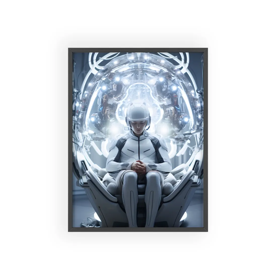 Elderly Man in a Complex Web: Medical Experiment - Framed Poster