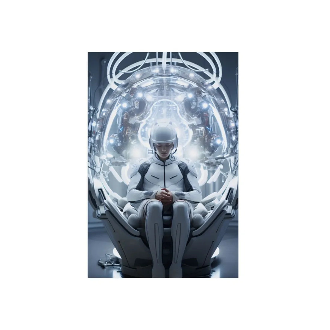 Elderly Man in a Complex Web: Medical Experiment - Metal Poster