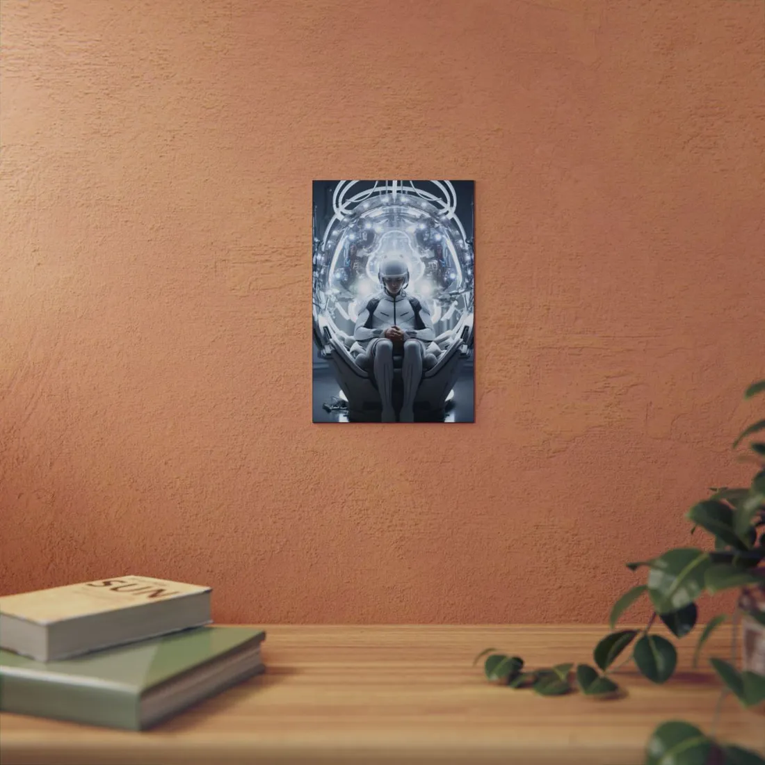 Elderly Man in a Complex Web: Medical Experiment - Metal Poster