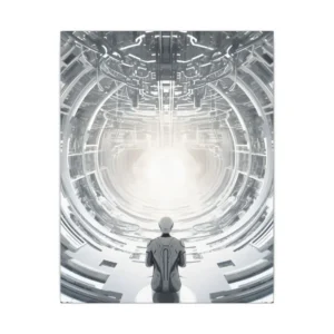 Seated Figure in Light Canvas Print