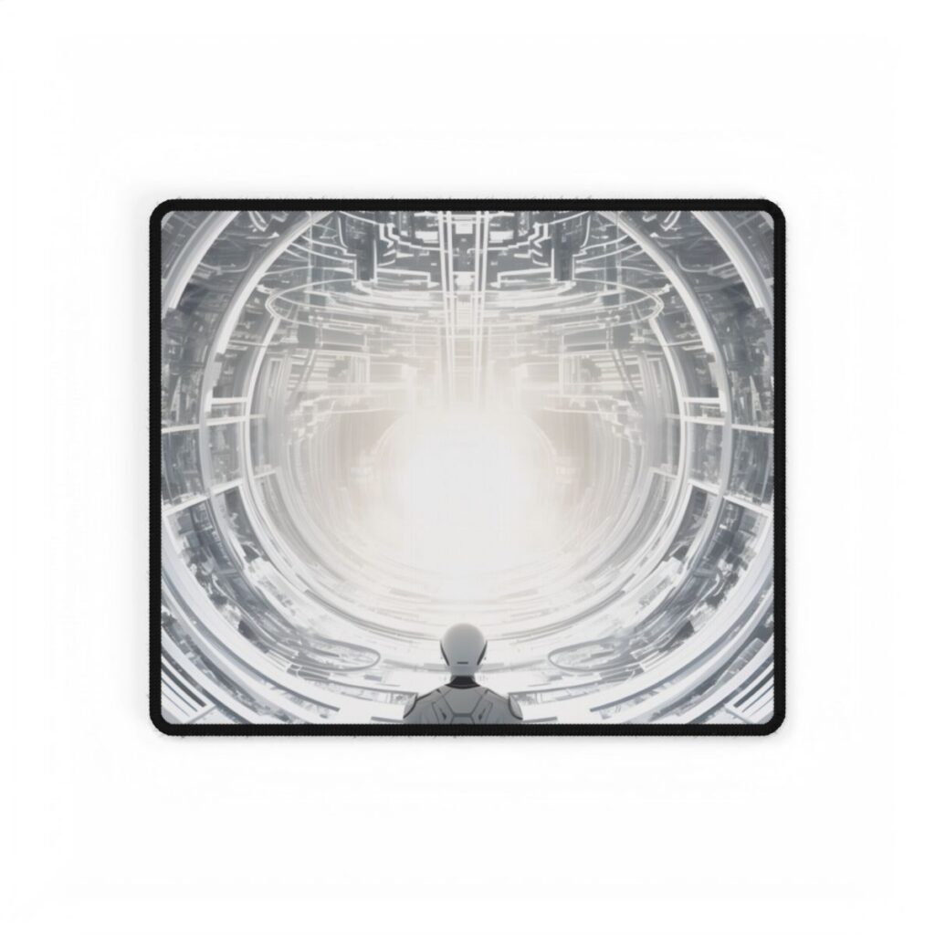 Elderly Man in Complex System: A Technological Dilemma - Desk Mat
