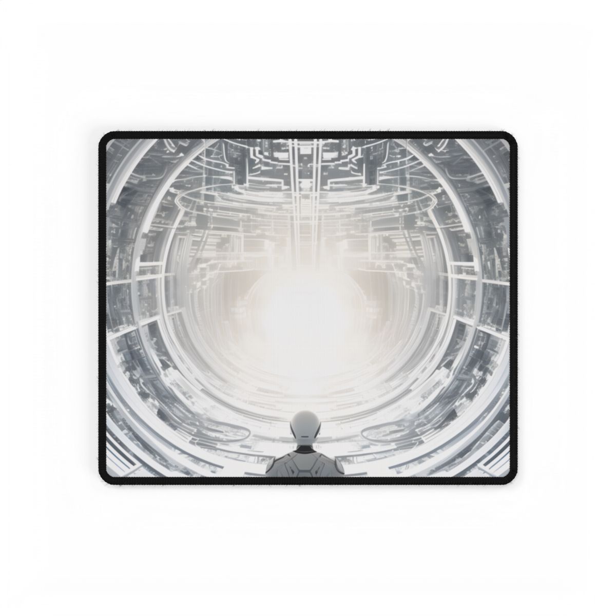 Elderly Man in Complex System: A Technological Dilemma - Desk Mat