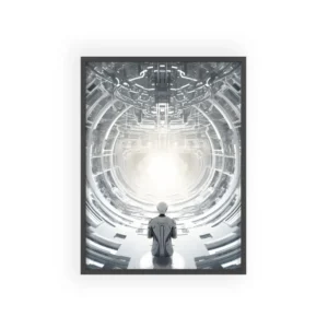 Seated Figure in Light Framed Poster