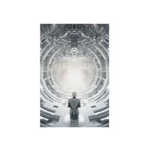 Seated Figure in Light Metal Poster