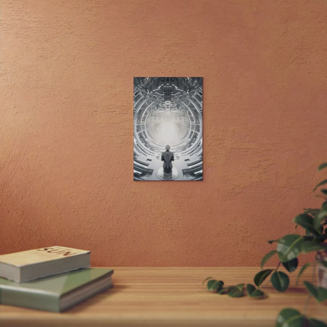 Elderly Man in Complex System: A Technological Dilemma - Metal Poster