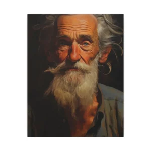 Elderly Man Portrait Canvas Print