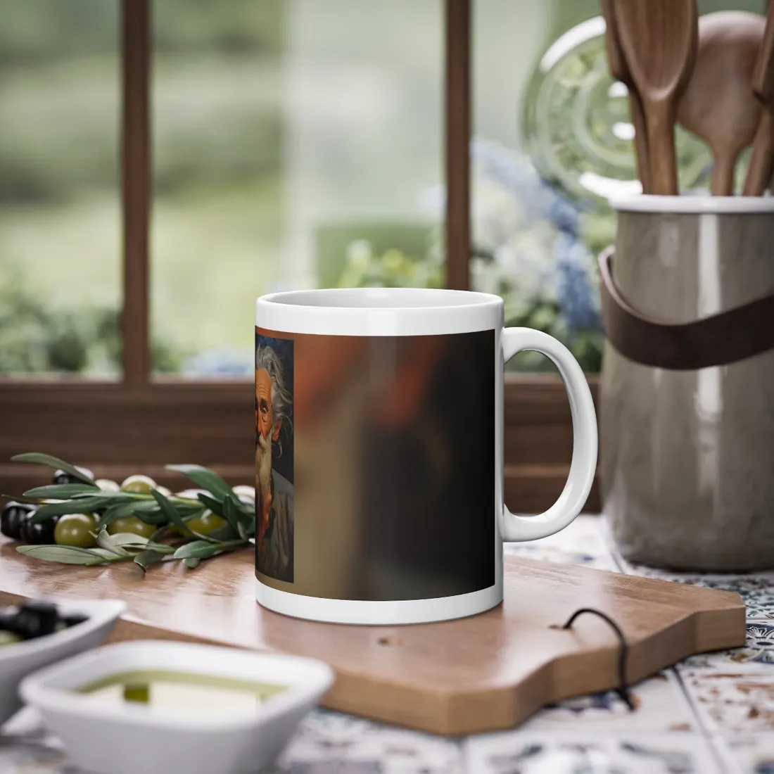 Elderly Wisdom: A Portrait of Timeless Senior Reflection - Mug
