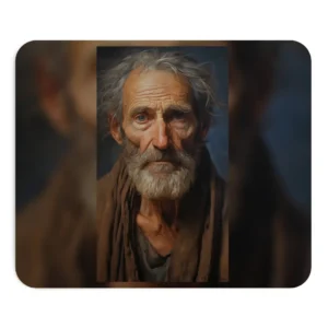 Elderly Bearded Man Portrait Mouse Pad