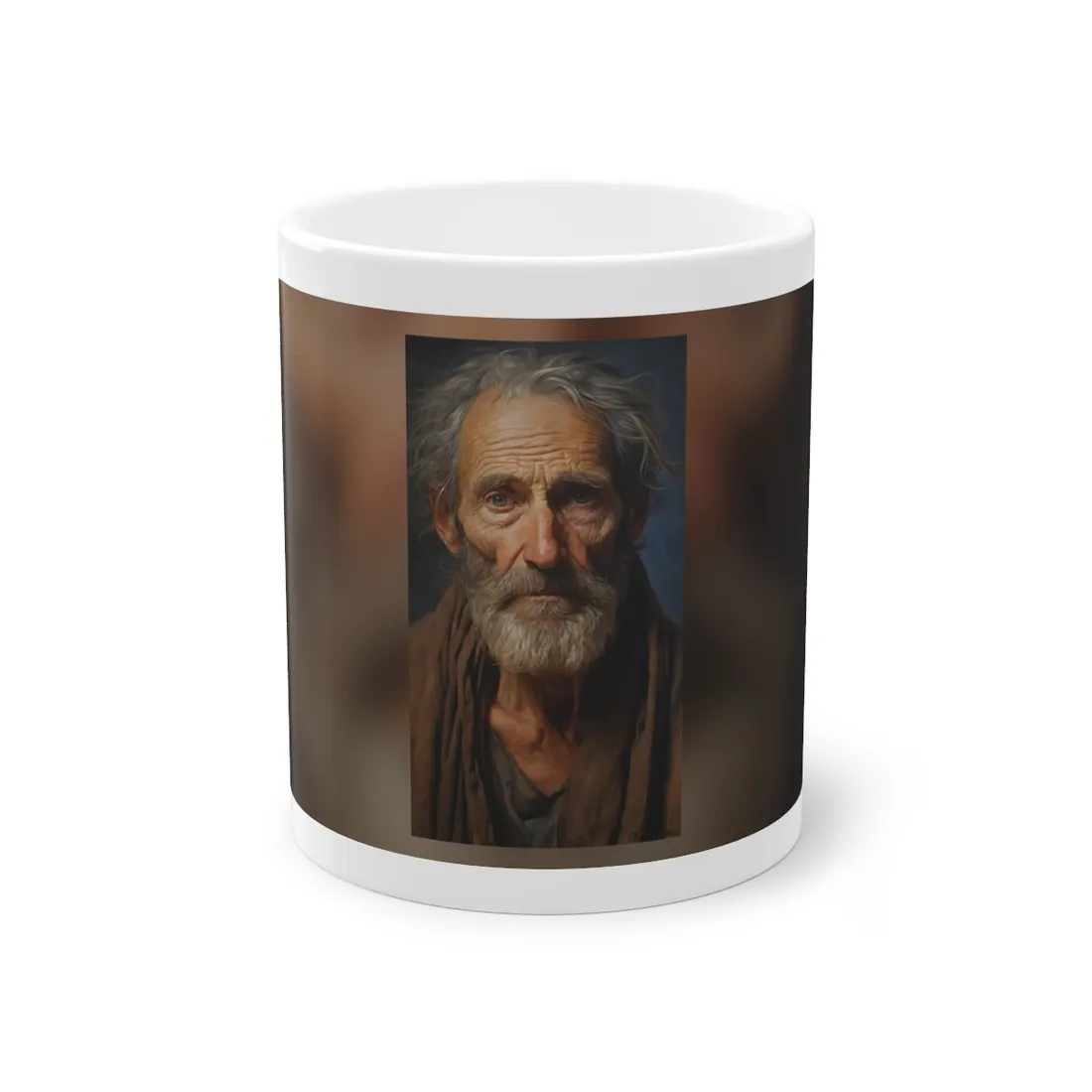 Elderly Wisdom Portrait: A Close-Up of Maturity - Mug