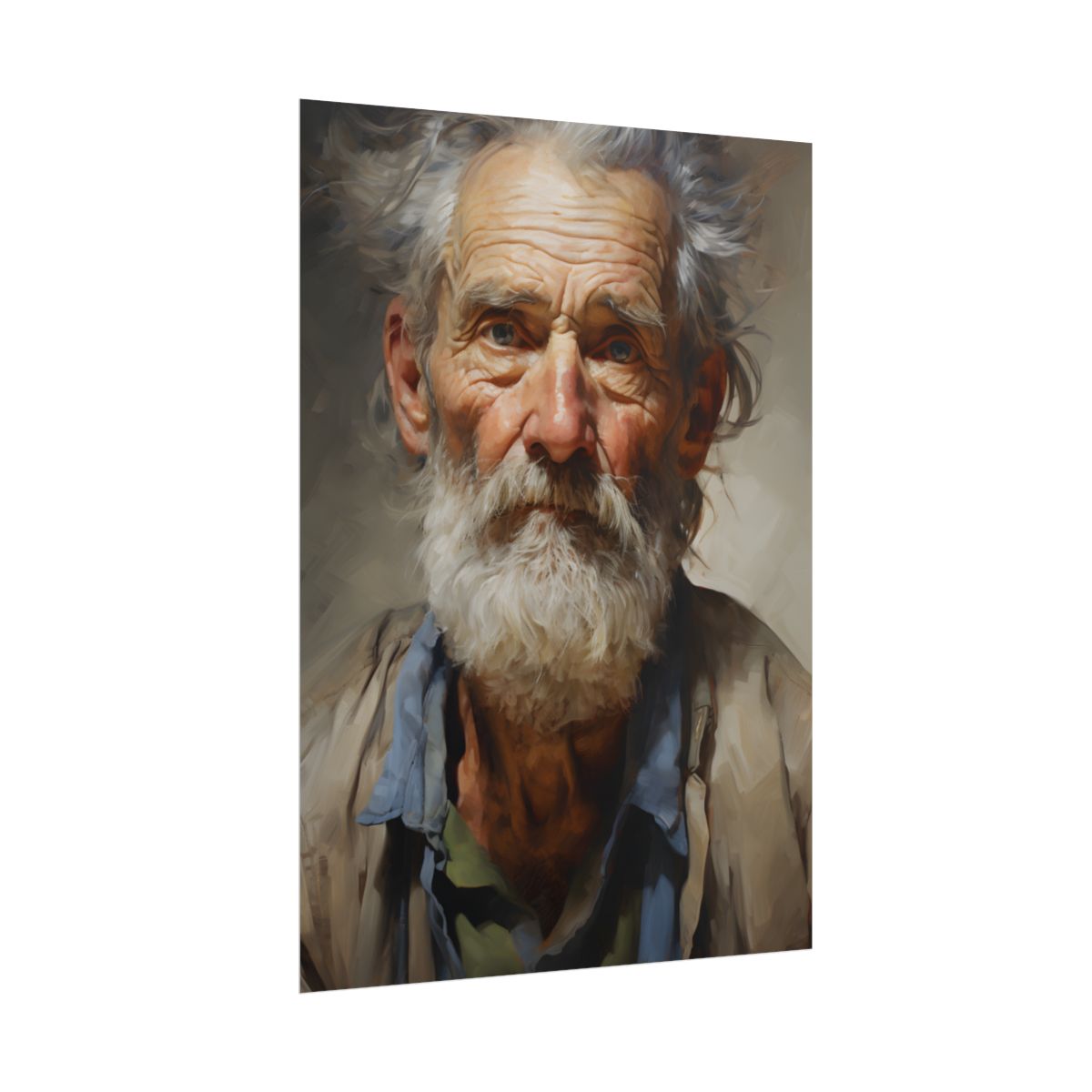Elderly Wisdom: Portrait of a Timeless Soul - Poster