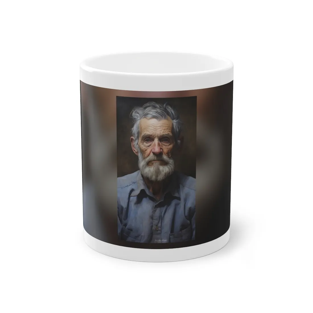 Elderly Wisdom: Portrait of a Wise Gentleman - Mug
