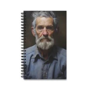 Weathered Elderly Man Portrait Spiral Notebook