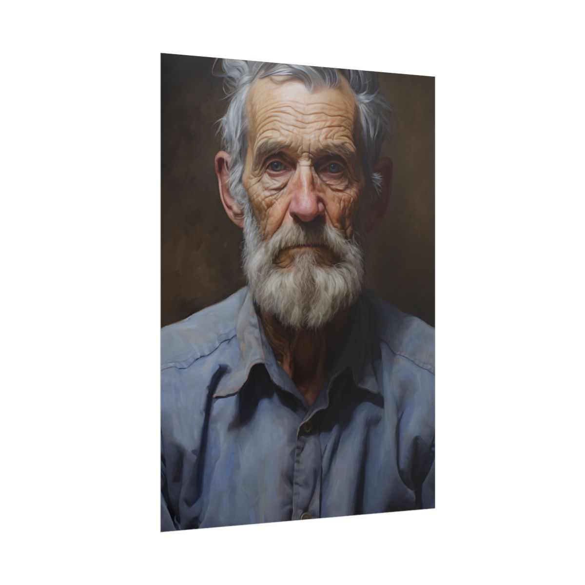 Elderly Wisdom: Portrait of a Wise Gentleman - Poster
